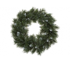 30cm Pvc Wreath W/120 Tips With Snow Effect