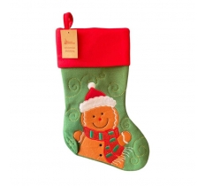 Deluxe Plush Gingerbread Man Christmas Stocking