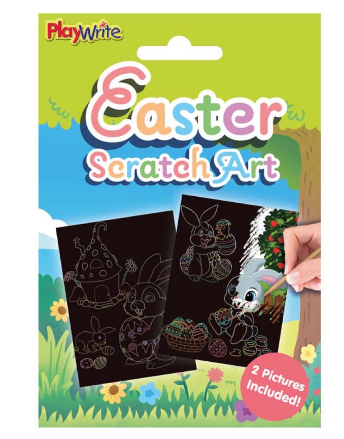 EASTER SCRATCH ART 2 SHEETS 19.5X15CM - Click Image to Close