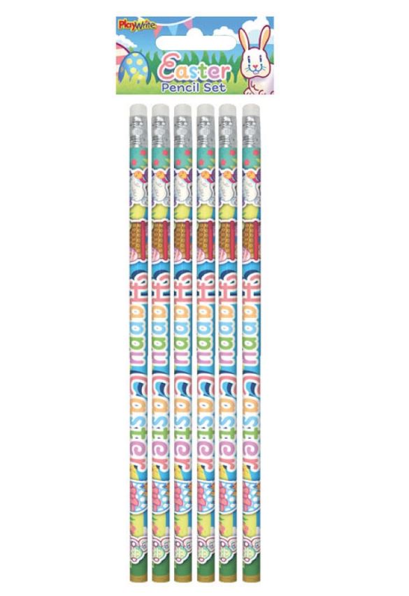 Easter 6 Pack Pencil Set 17cm - Click Image to Close