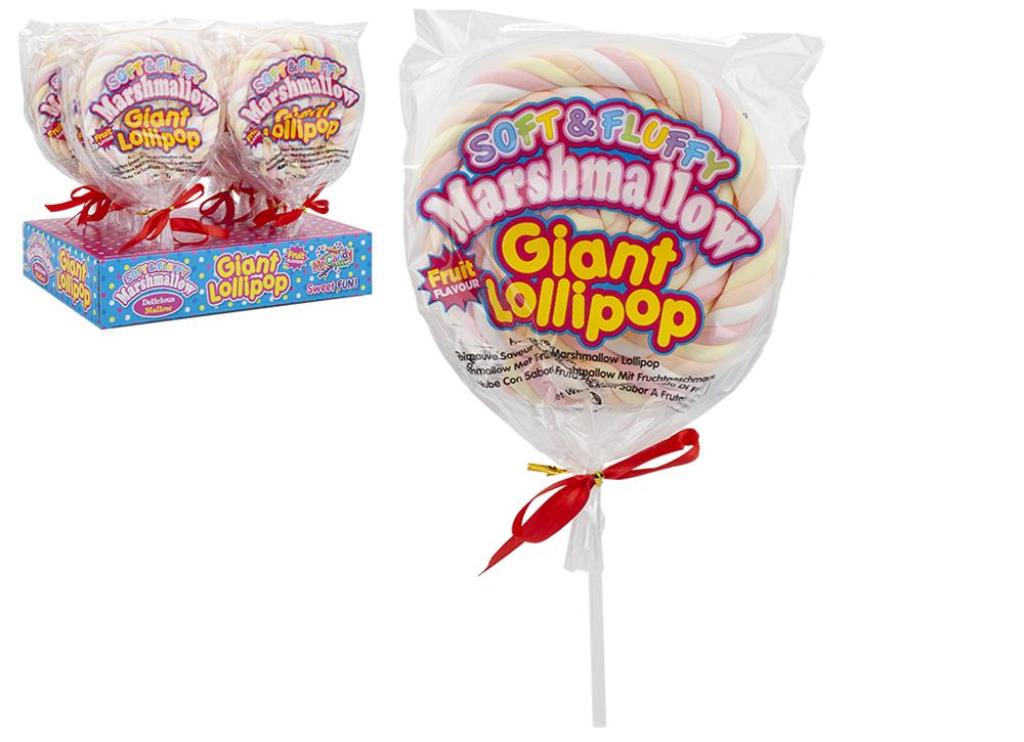 Twisted Marshmallow Lolly 5.25" - Click Image to Close