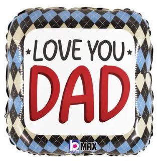 Betallic 18" Love You Dad Argyle - Click Image to Close