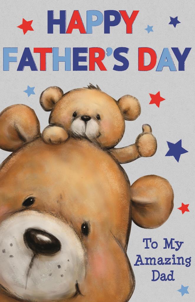 FATHERS DAY CUTE BEAR SUPER JUMBO CARD 65CM X 40CM - Click Image to Close