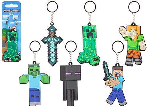 MINECRAFT SOFT PVC KEYCHAIN 8CM - Click Image to Close