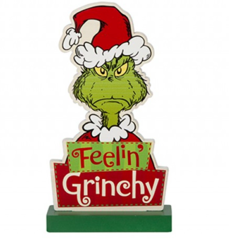 Grinch Mdf Ornament Feeling Grinchy - Click Image to Close