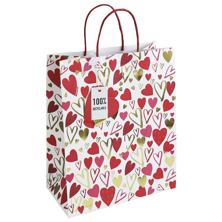 SCATTERED HEARTS LARGE BAG - Click Image to Close
