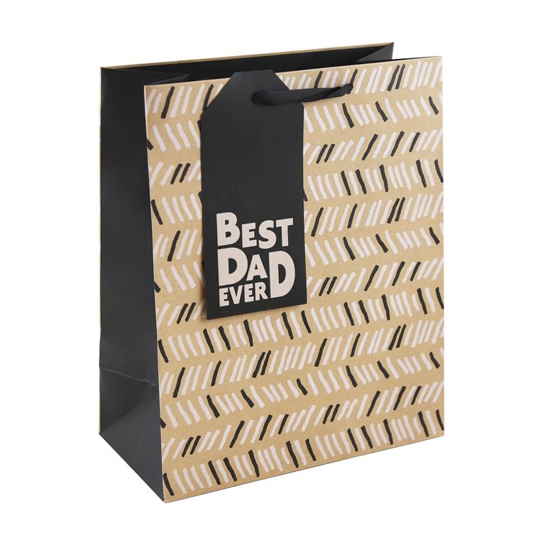 Best Dad Kraft Large Gift Bag - Click Image to Close