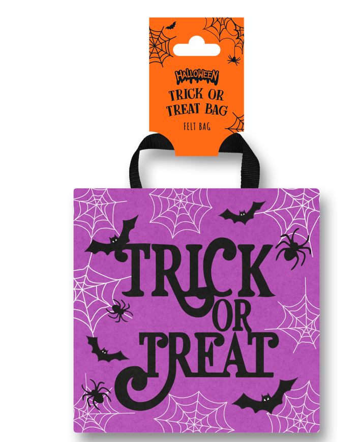Halloween Trick Or Treat Felt Bag - Click Image to Close