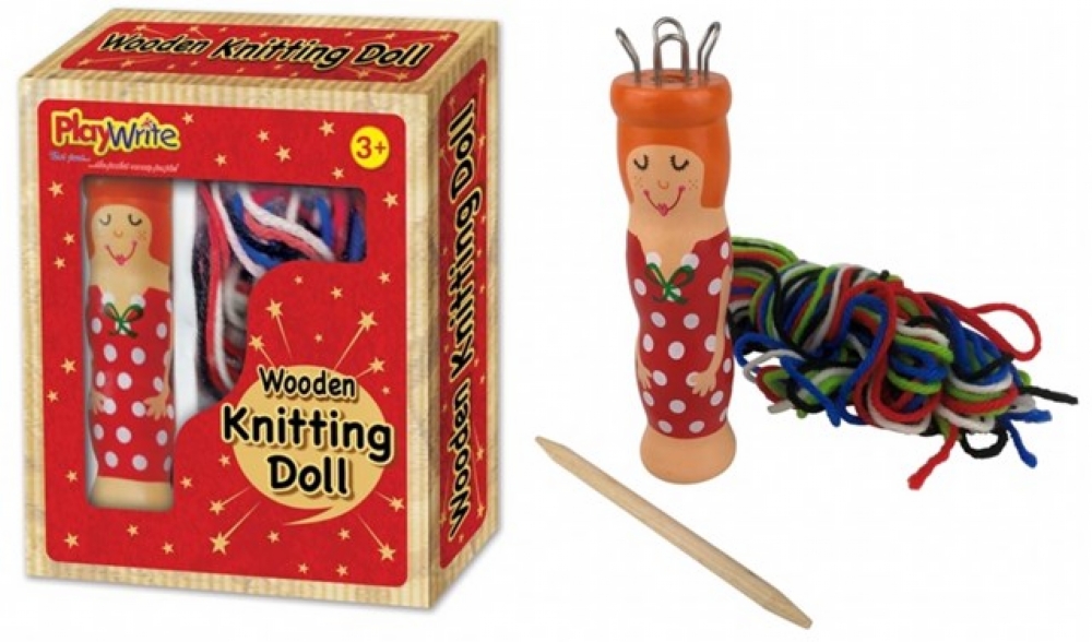 Wooden Knitting Doll 16X13cm - Click Image to Close