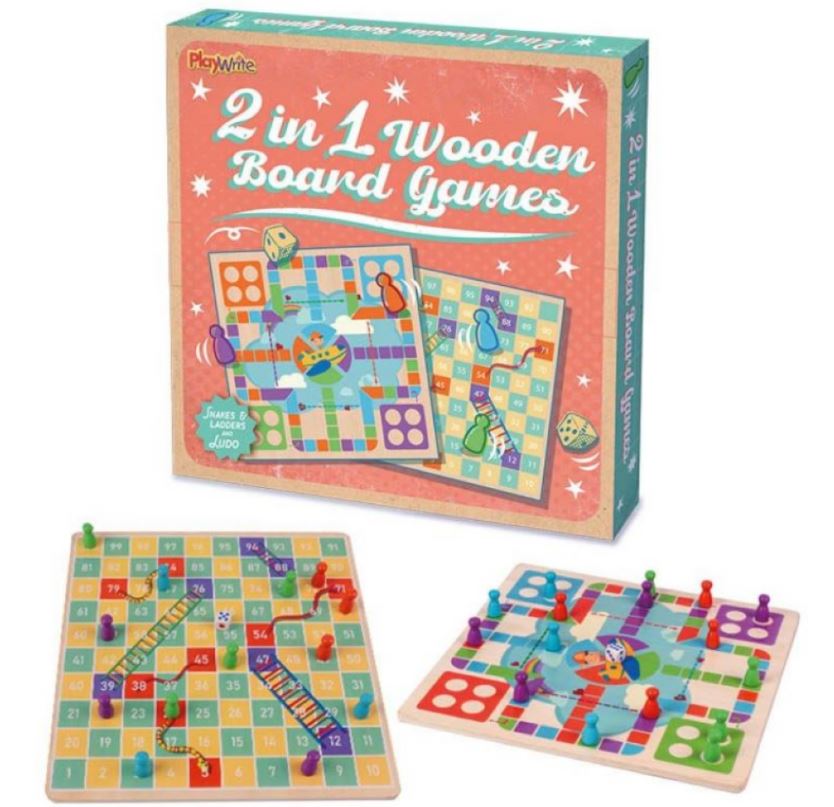 2 In 1 Wooden Board Games 28X28X3cm - Click Image to Close