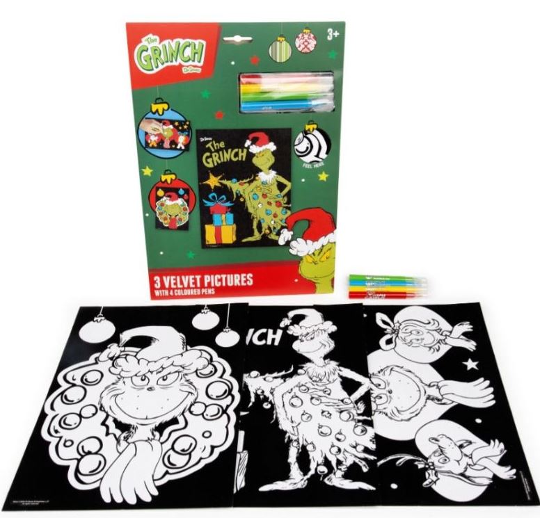 The Grinch Velvet Art Set - Click Image to Close