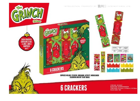 The Grinch 6 X 12" Crackers - Click Image to Close