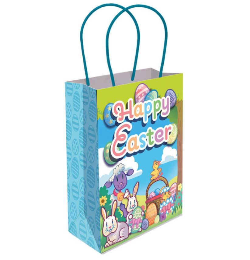 Easter Paper Bag With Handles 16X22X9cm - Click Image to Close