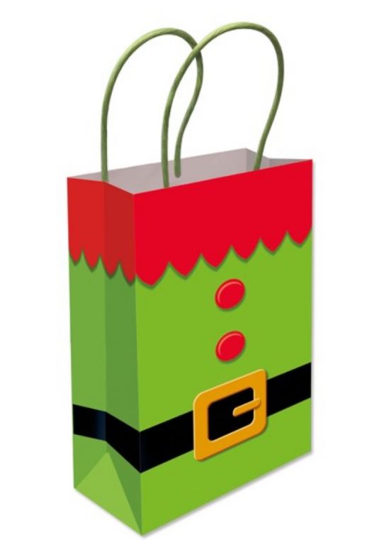 Elf Paper Bag With Handles 16 x 22 x 9cm - Click Image to Close