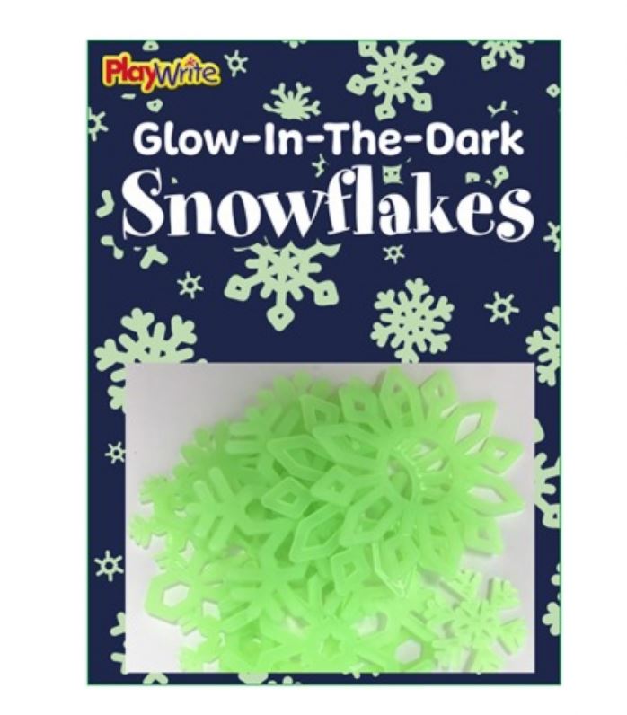 16Pack Glow In The Dark Snowflakes 20X14cm - Click Image to Close