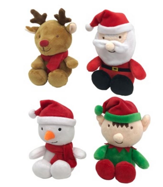 Christmas Plush Cuddlies 14cm - Click Image to Close