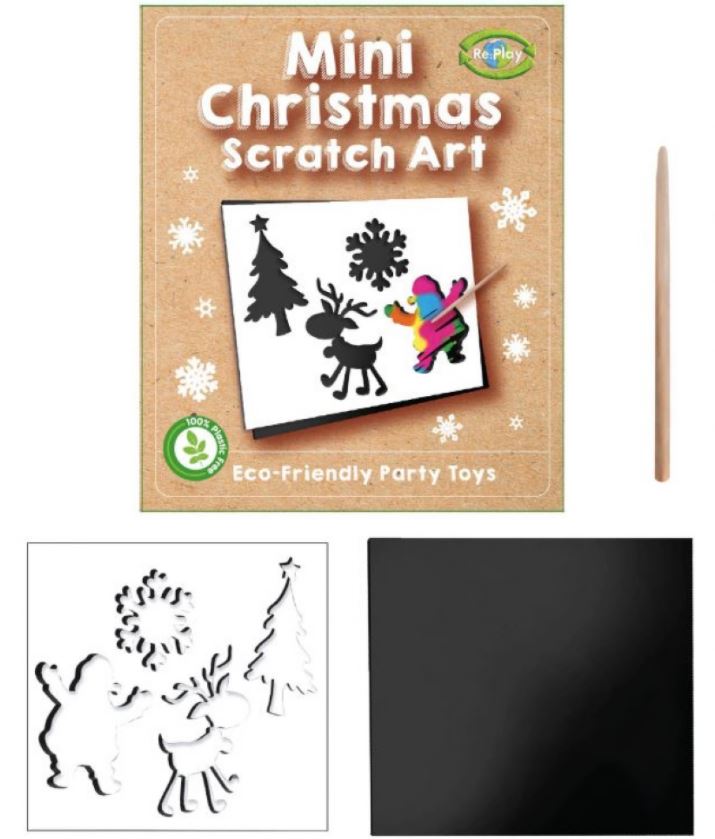 Christmas Mini Scratch Art Set 12X10cm - Click Image to Close