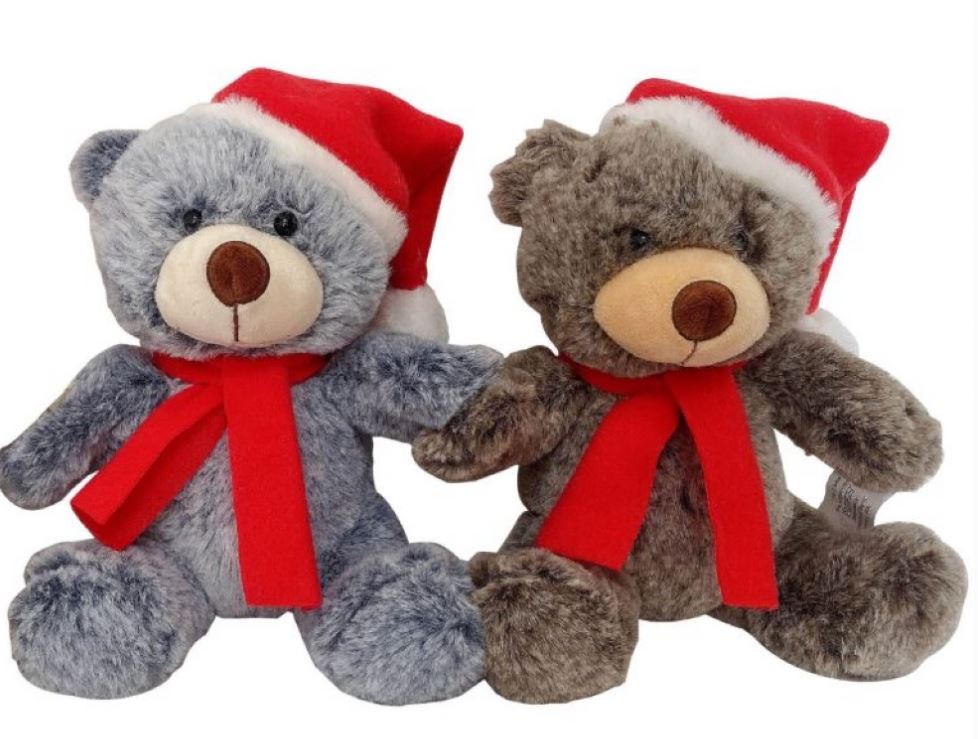 Luxury Christmas Plush Bear 20cm - Click Image to Close