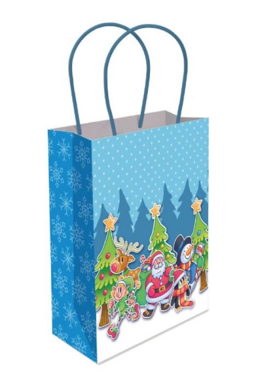 Christmas Paper Bag With Handles Medium - Click Image to Close