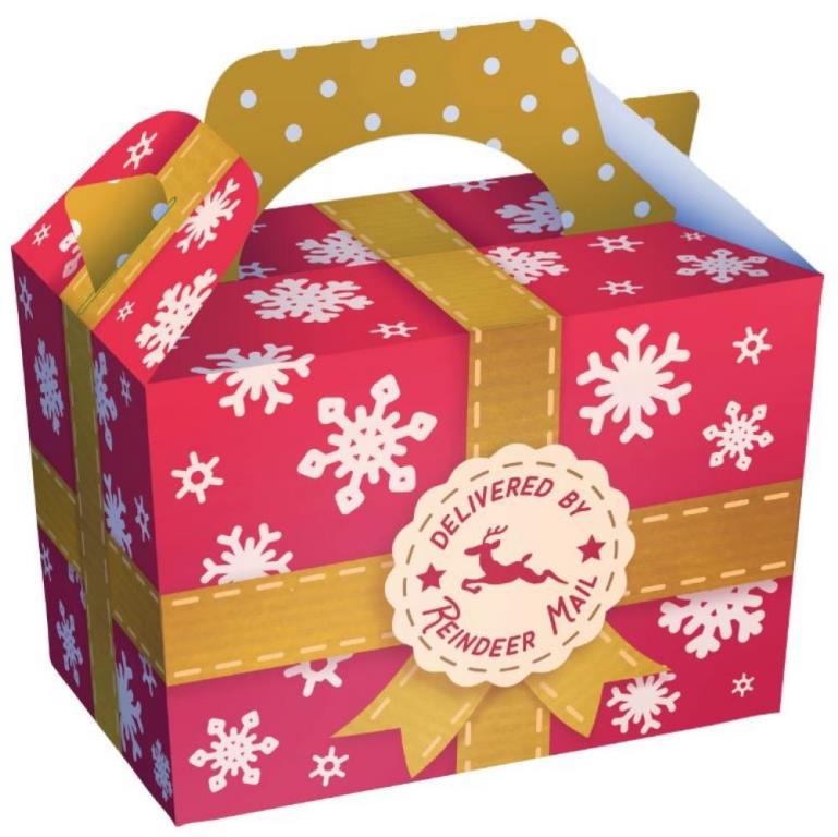 Reindeer Mail Food Box 15 x 10 x 10cm - Click Image to Close