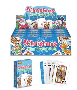 24 X Christmas Mini Playing Cards 6X4cm (21P Each)