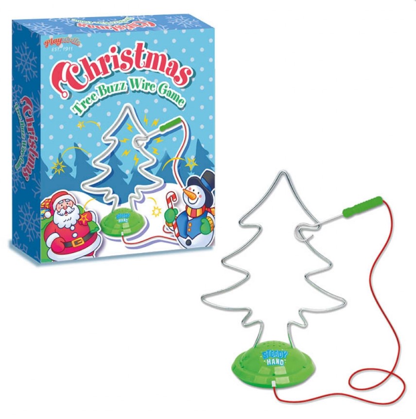 Christmas Tree Buzz Wire Game 21.5 X 18.5cm - Click Image to Close
