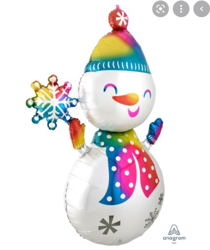 55" Satin Snowman Balloon - Click Image to Close