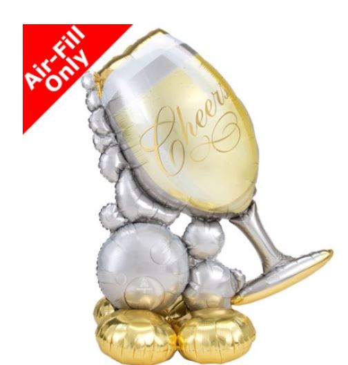 51" Airloonz Bubbly Wine Glass - Click Image to Close