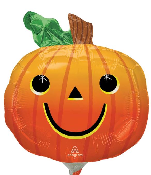 Halloween Minishape Smiley Pumpkin Balloon - Click Image to Close