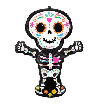 Day of the Dead Standing SuperShape Foil Balloons 26"/66cm - Click Image to Close
