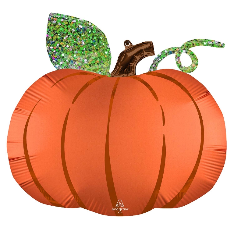25" Satin Infused Pumpkin Supershape Xl Foil Balloon - Click Image to Close
