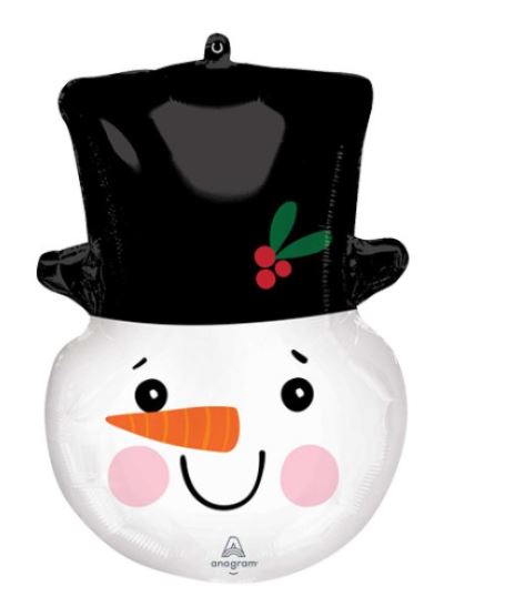 23" Smiley Supershape Snowman Head - Click Image to Close