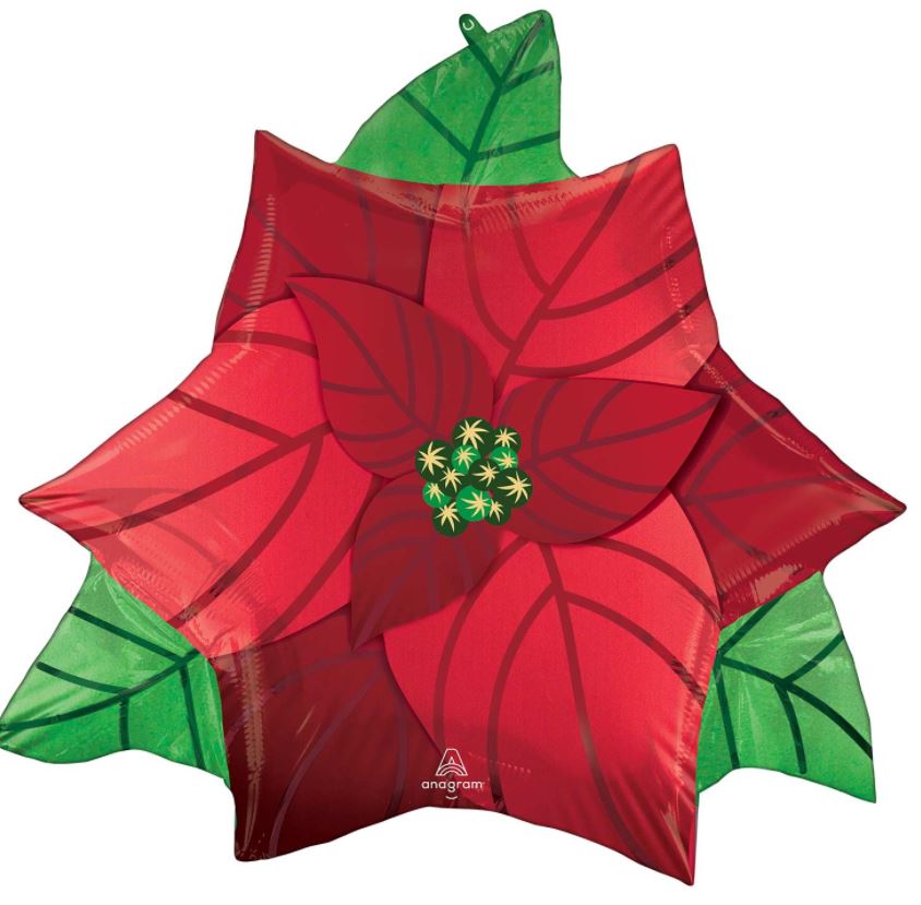 Super Shape Satin Poinsettia 66X60cm Balloon - Click Image to Close