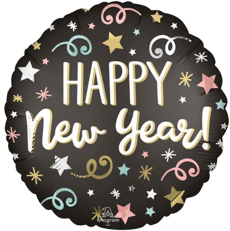 18" New Year Foil Balloon - Click Image to Close