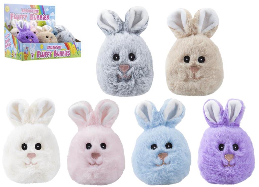 Easter 10cm Fluffy Bunnies ( Assorted Colours ) - Click Image to Close