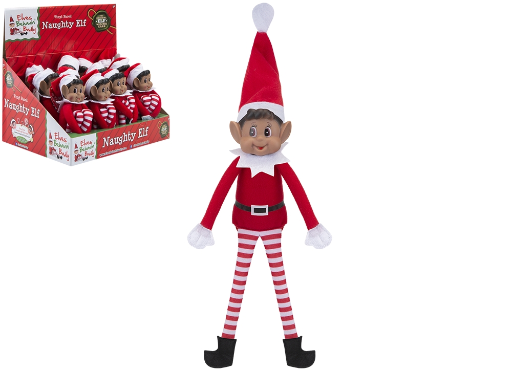12" Red Regular Long Leg Soft Body Asian Boy Elf - Click Image to Close