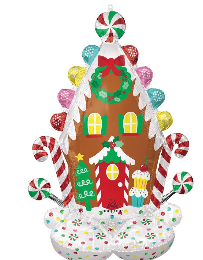 Gingerbread House 82X129cm Airloonz Balloon - Click Image to Close