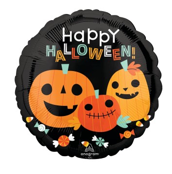 Halloween Pumpkins Standard Foil Balloons S40 - Click Image to Close