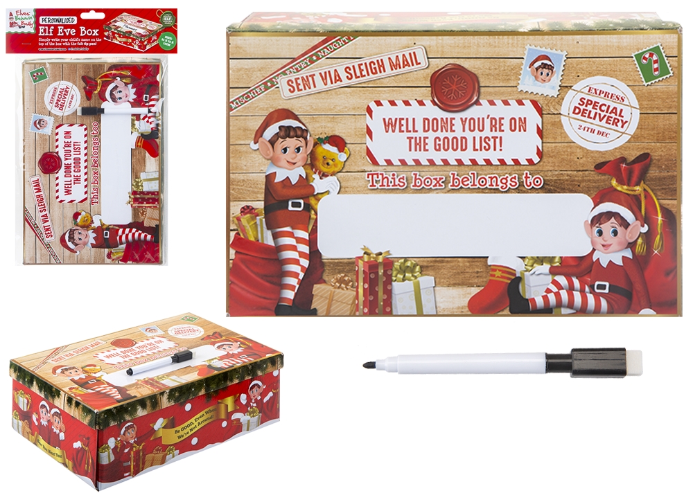 Small Christmas Eve Box With Pen 21X32X11cm - Click Image to Close