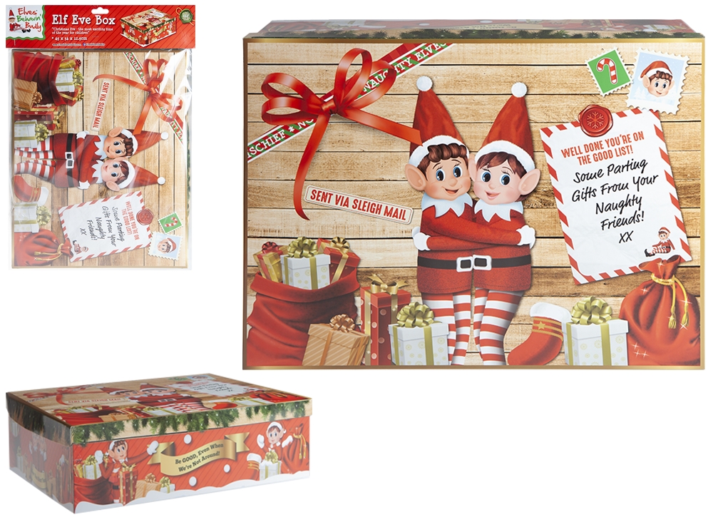 Medium Elf Christmas Eve Box 45cm X 34cm X 12.5cm - Click Image to Close