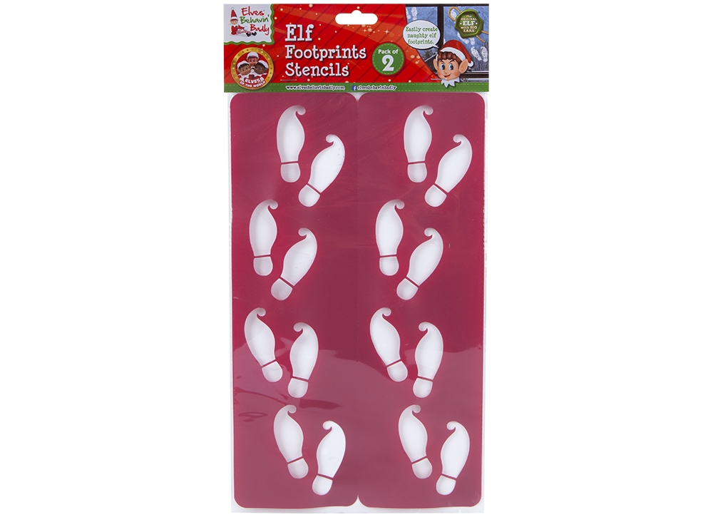 Two Pack Elf Footprint Stencil - Click Image to Close