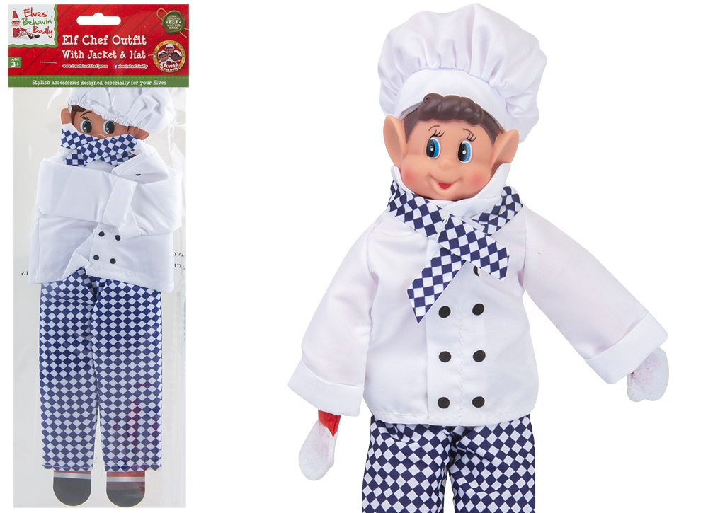 Elf 4 Pack Chef Outfit - Click Image to Close