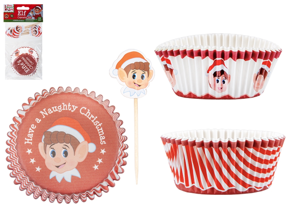 Elves Behavin' Badly Cup Cake Set - Click Image to Close