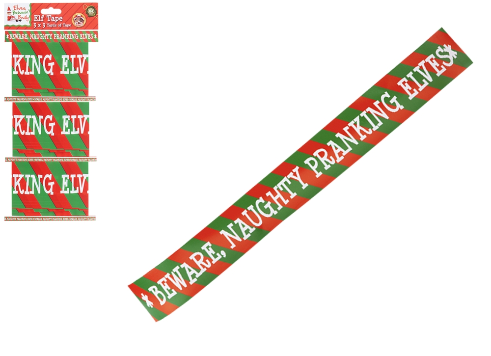 Elf Design 3 Pack Printed Tape 2.74M X 8cm - Click Image to Close