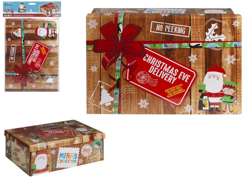 Small ' New Christmas Design ' Christmas Eve Box 21cm X 32cm X 1 - Click Image to Close