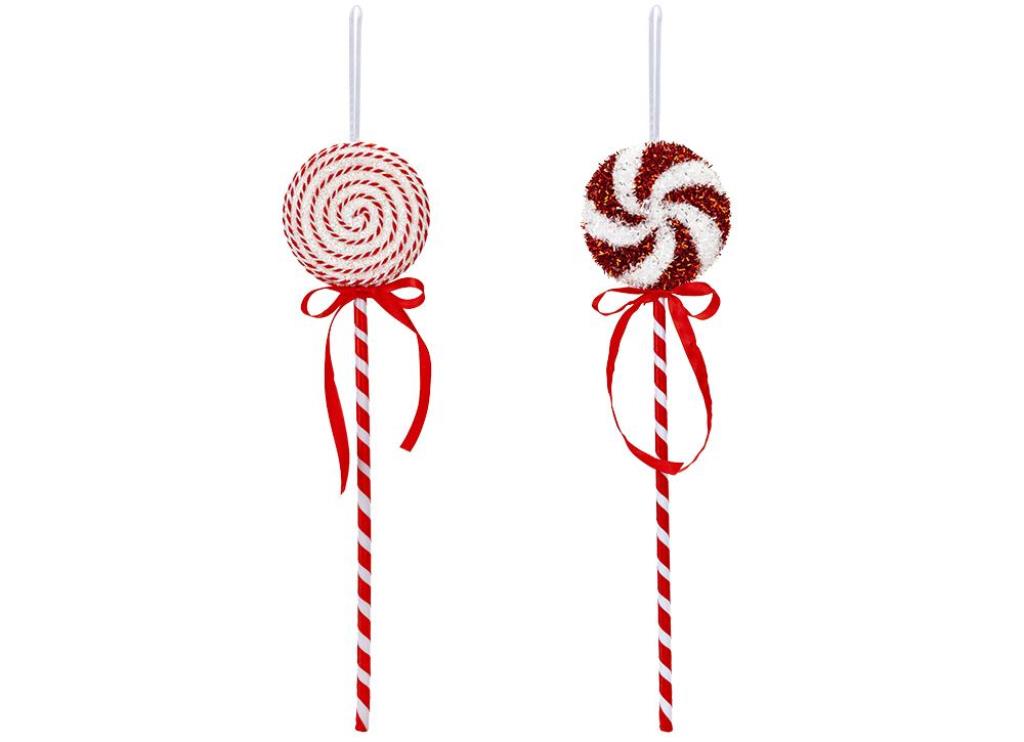 Candy Cane Lollipop 9cm x 37cm ( Assorted Designs ) - Click Image to Close