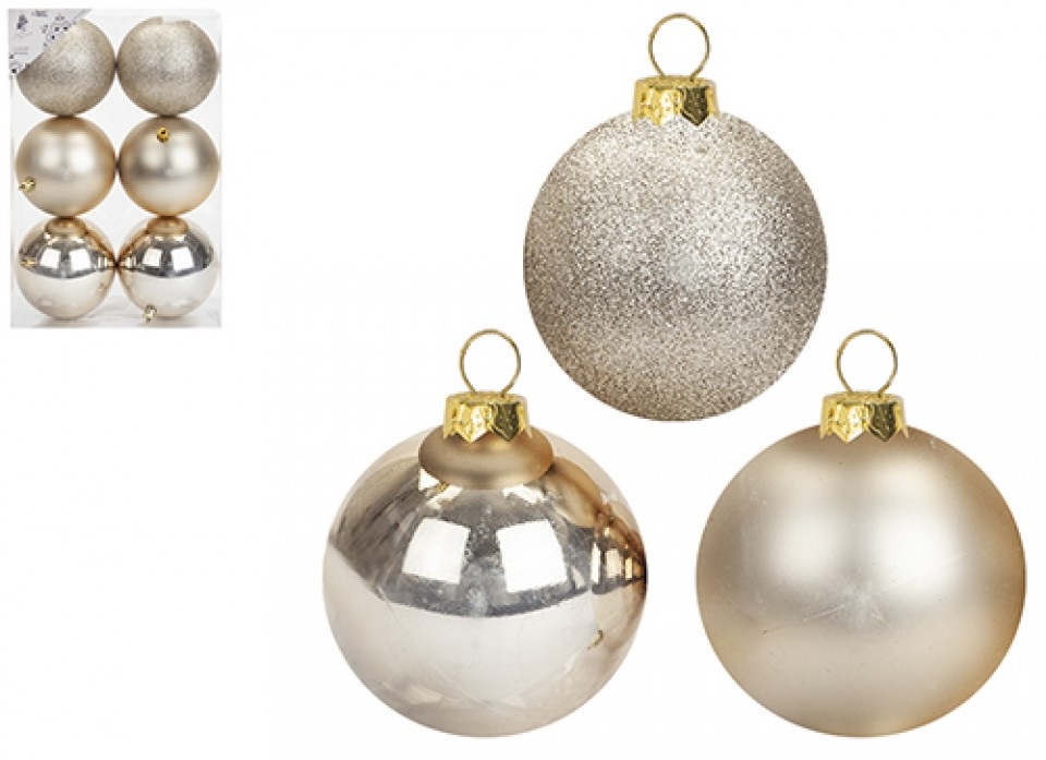 Baubles 10cm Champagne - Click Image to Close