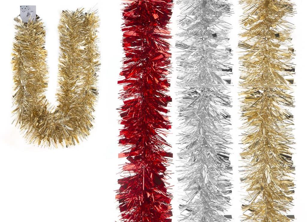 6PLY THICK AND THIN TINSEL RED/GOLD/SILVER