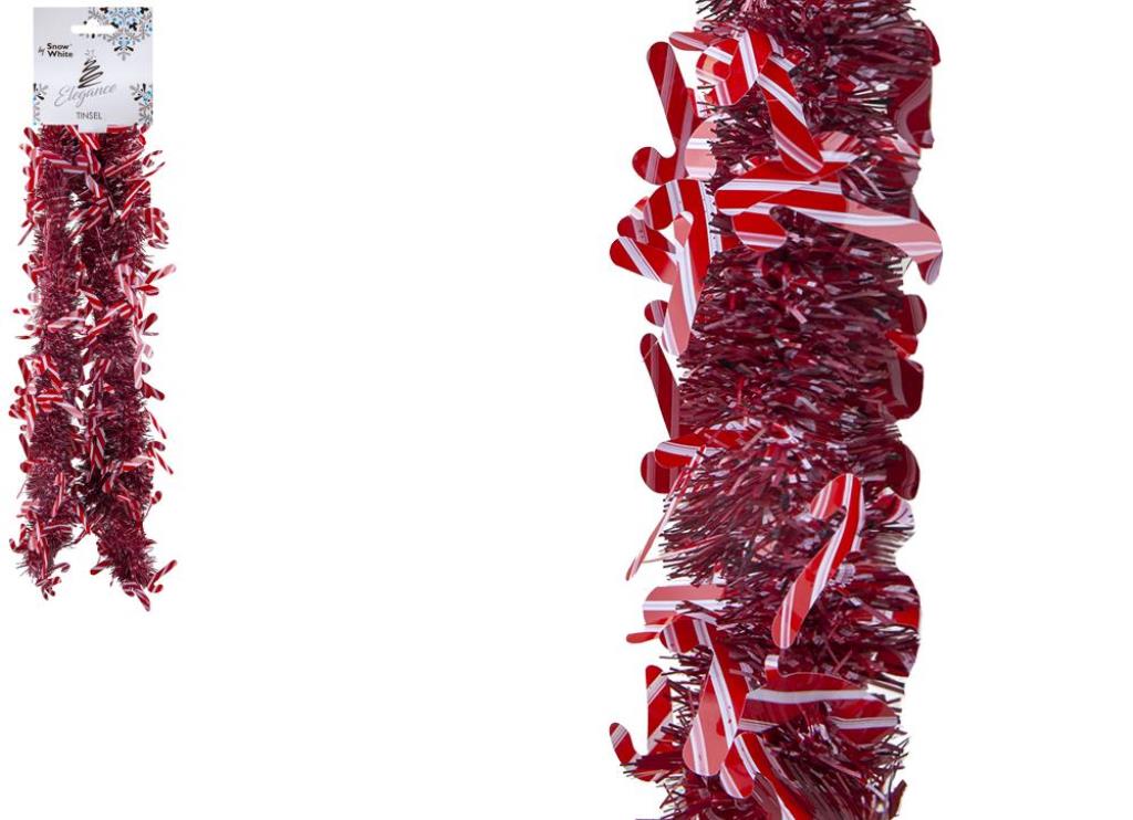 Fancy Candy Cane Tinsel 1.8M - Click Image to Close