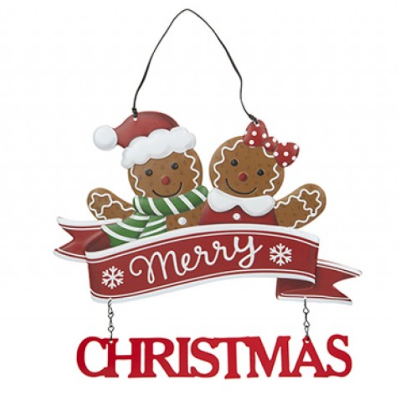 Large Gingerbread Christmas Sign - Click Image to Close